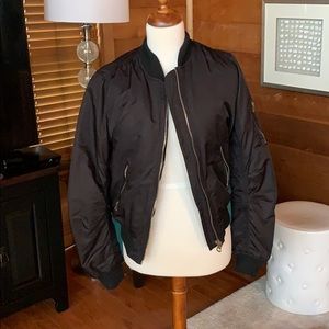 Top shop black women’s bomber jacket